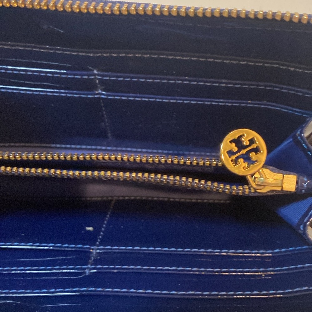 Tory Burch Blue Wallet Clutch Purse Bag - Picture 3 of 3